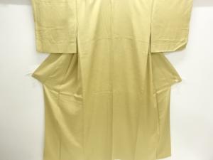 草木染抽象模様織出し色無地着物